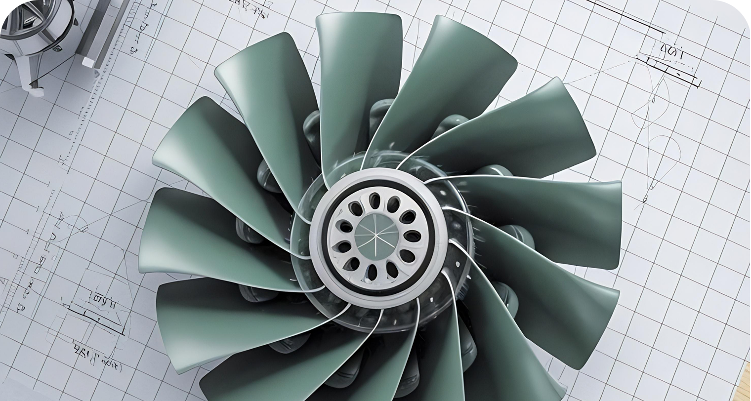 Industrial spare parts and fan component